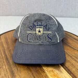 Dallas Cowboys Hat Vintage Snap Back The Game Wool Gray Adjustable NFL